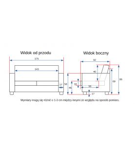 Skandynawska Kanapa Laura 2 Osobowa Monolith 77