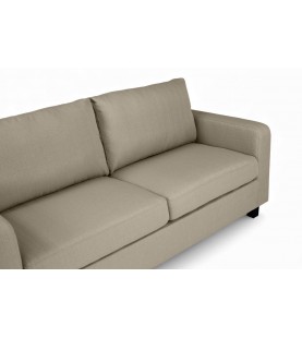 Kanapa 3-osobowa Matrix beż piaskowy - sofa tapicerowana na drewnianych nogach