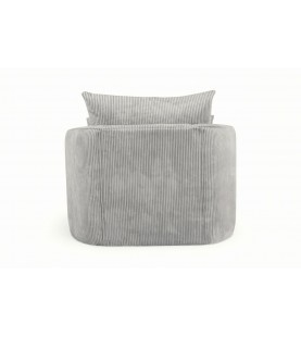 Fotel obrotowy Swivel szary sztruks – fotel tapicerowany obrotowy