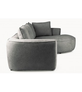 Narożnik Amado szary – stylowy narożnik do salonu w tkaninie welwetowej strukturalnej