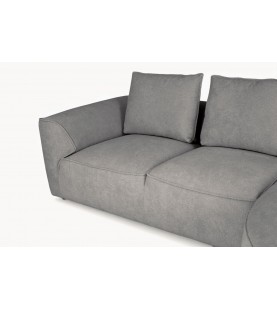 Narożnik Amado szary – stylowy narożnik do salonu w tkaninie welwetowej strukturalnej