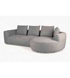 Narożnik Amado szary – stylowy narożnik do salonu w tkaninie welwetowej strukturalnej