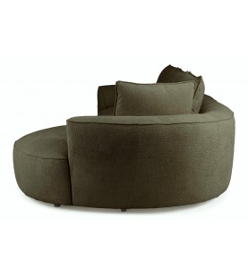 Narożnik Amado oliwkowy – stylowy narożnik do salonu w tkaninie welwetowej strukturalnej