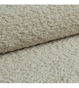 Fotel obrotowy Swivel beż baranek boucle – fotel tapicerowany obrotowy